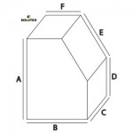 Schéma housse de protection rectangle biseauté